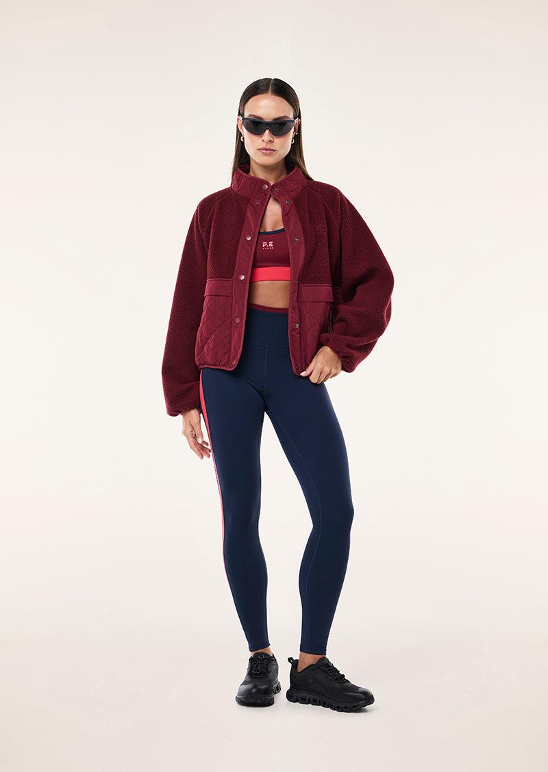 TECHNIQUE QUILT JACKET IN CABERNET by P.E NATION