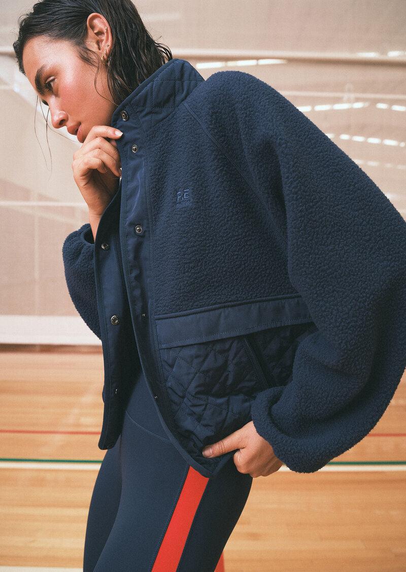 TECHNIQUE QUILT JACKET IN DARK NAVY by P.E NATION