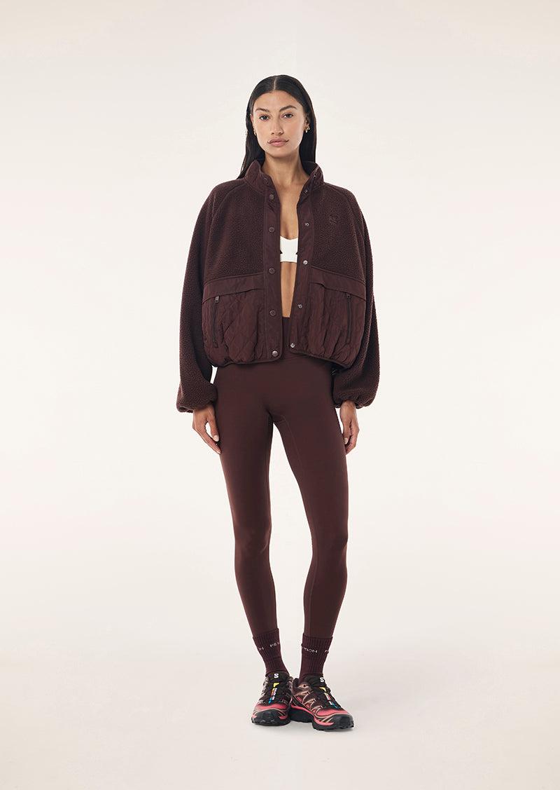 TECHNIQUE QUILT JACKET IN MAHOGANY by P.E NATION