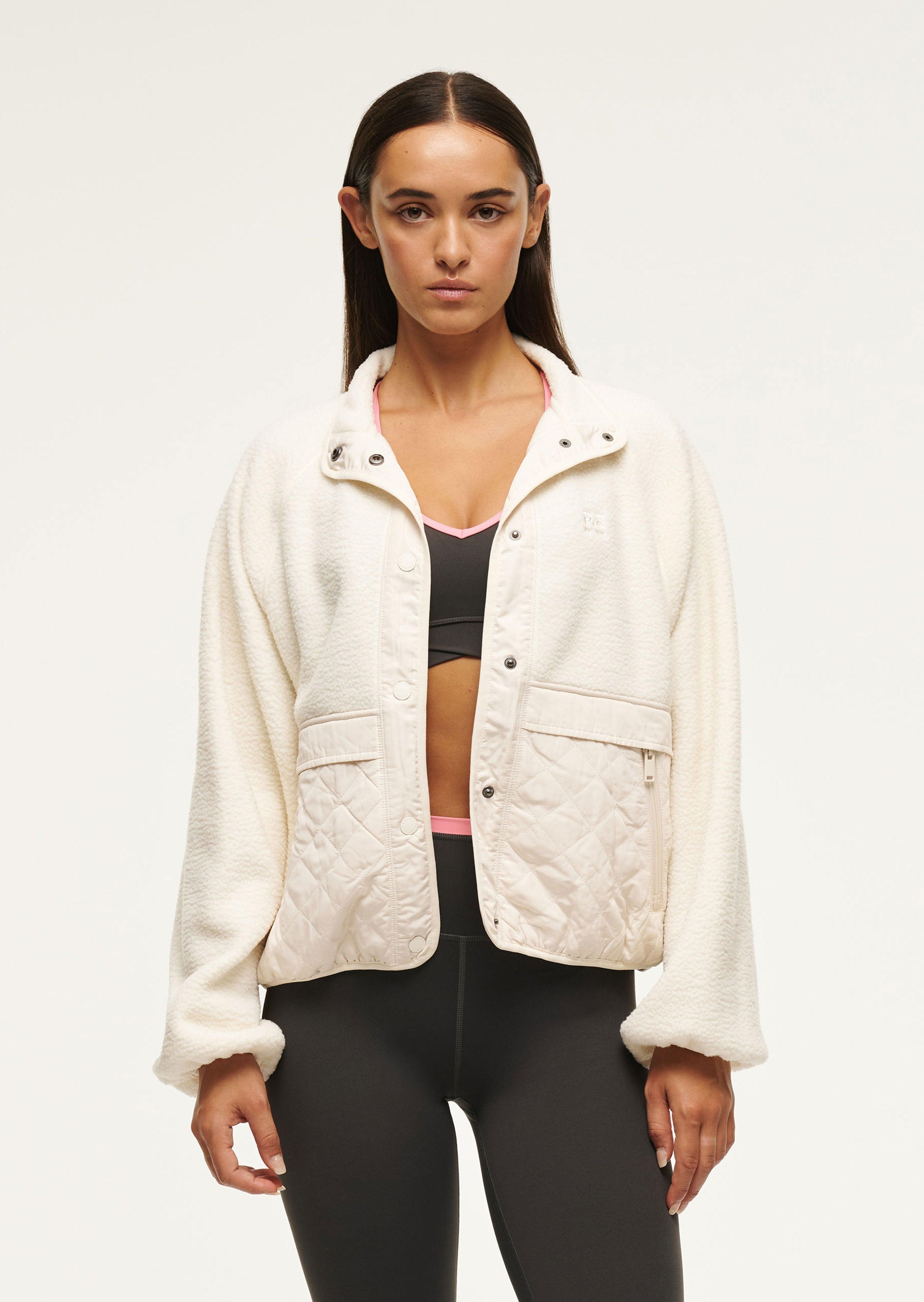 TECHNIQUE QUILT JACKET IN WHISPER WHITE by P.E NATION