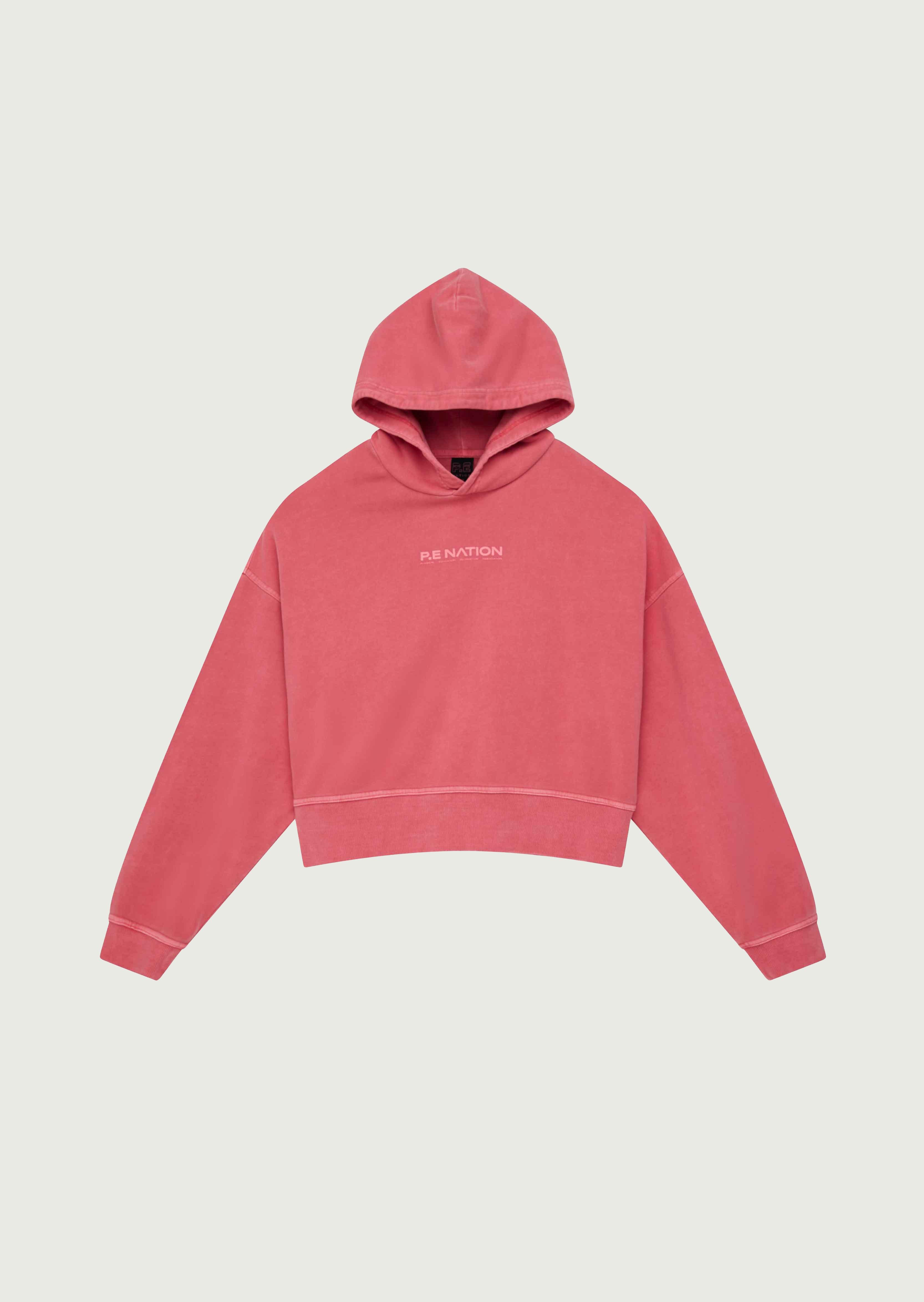TRANSITION HOODIE IN WASHED POPPY RED by P.E NATION