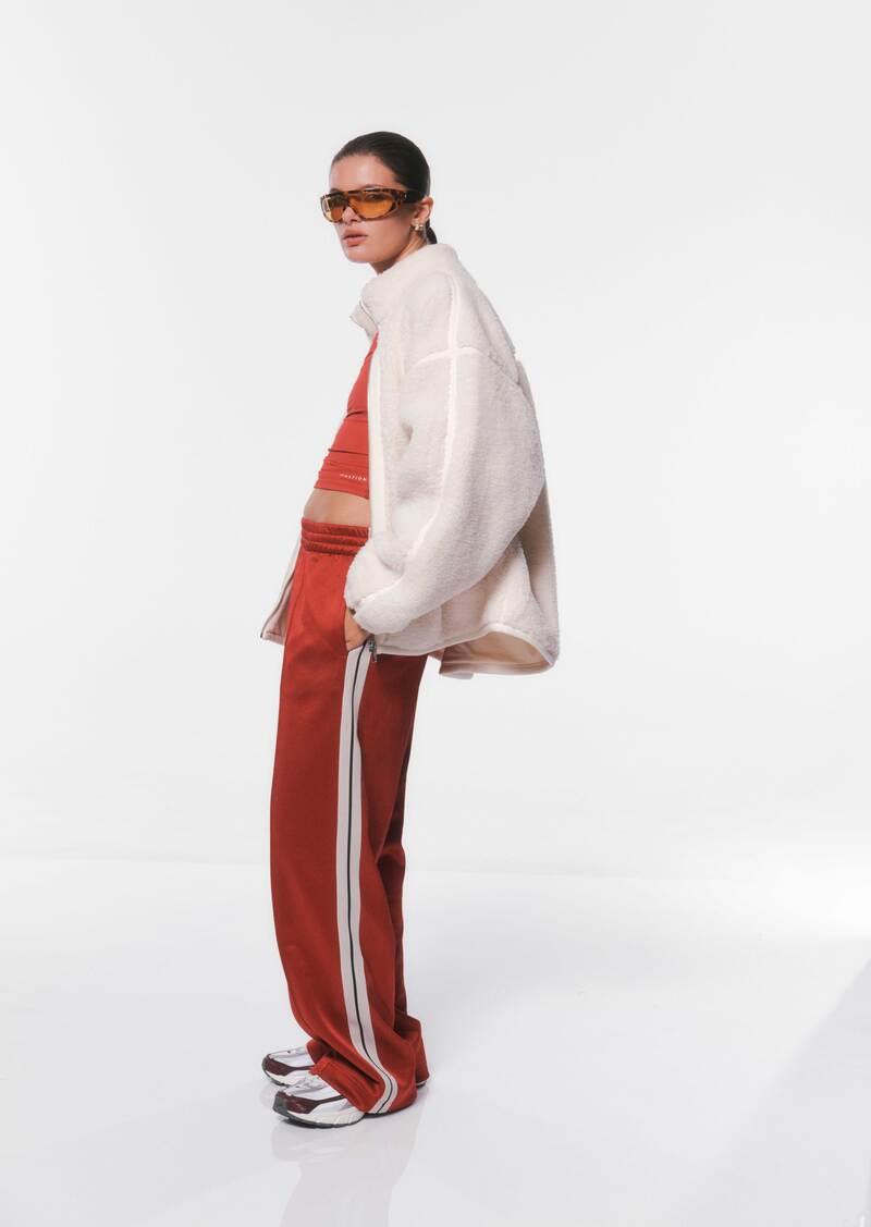 TRICOT TRACKPANT IN CHERRY by P.E NATION