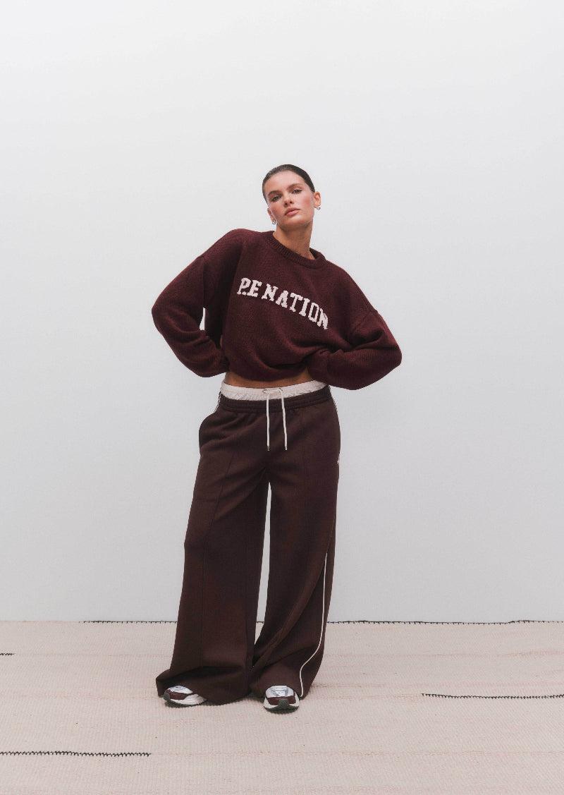 TRIUMPH DUAL PANT IN MAHOGANY & WHISPER WHITE by P.E NATION