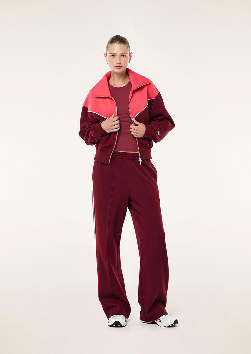 TRIUMPH JACKET IN CABERNET & STRAWBERRY by P.E NATION