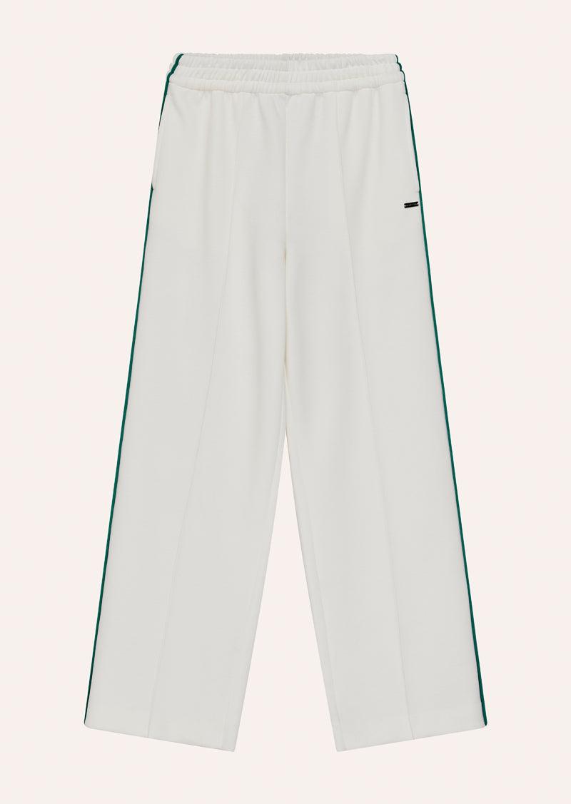 TRIUMPH PANT IN WHISPER WHITE & COLLEGE GREEN by P.E NATION