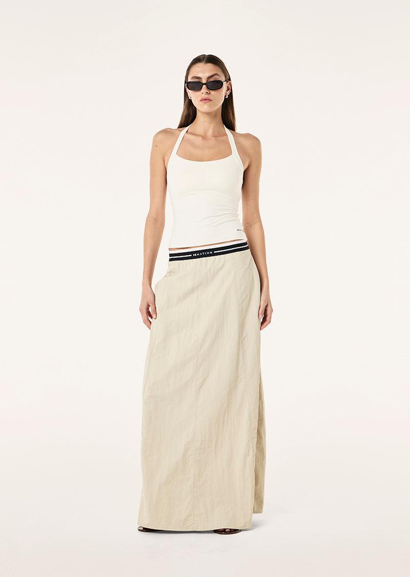 UNWIND HALTER TANK IN WHISPER WHITE by P.E NATION
