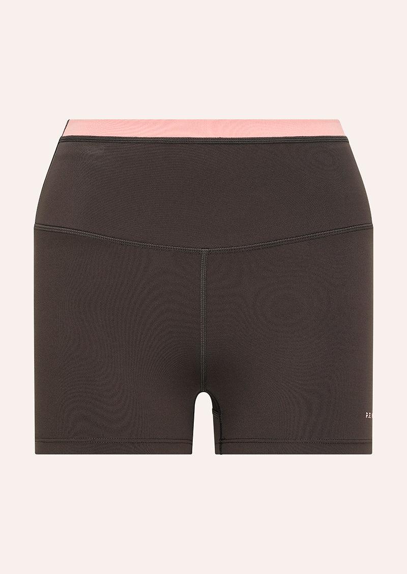 VITA 2.5" BIKE SHORT IN LICORICE & DUSTY PINK by P.E NATION