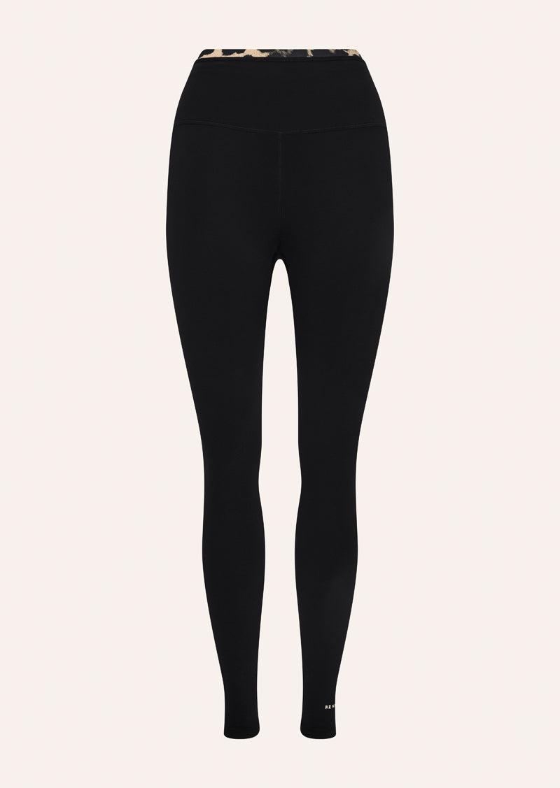 VITA FULL LENGTH LEGGING IN BLACK & LEOPARD by P.E NATION