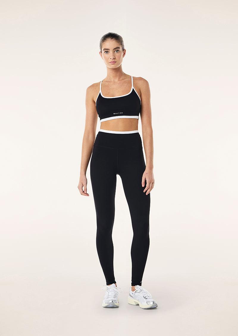 VITA FULL LENGTH LEGGING IN BLACK & OPTIC WHITE by P.E NATION