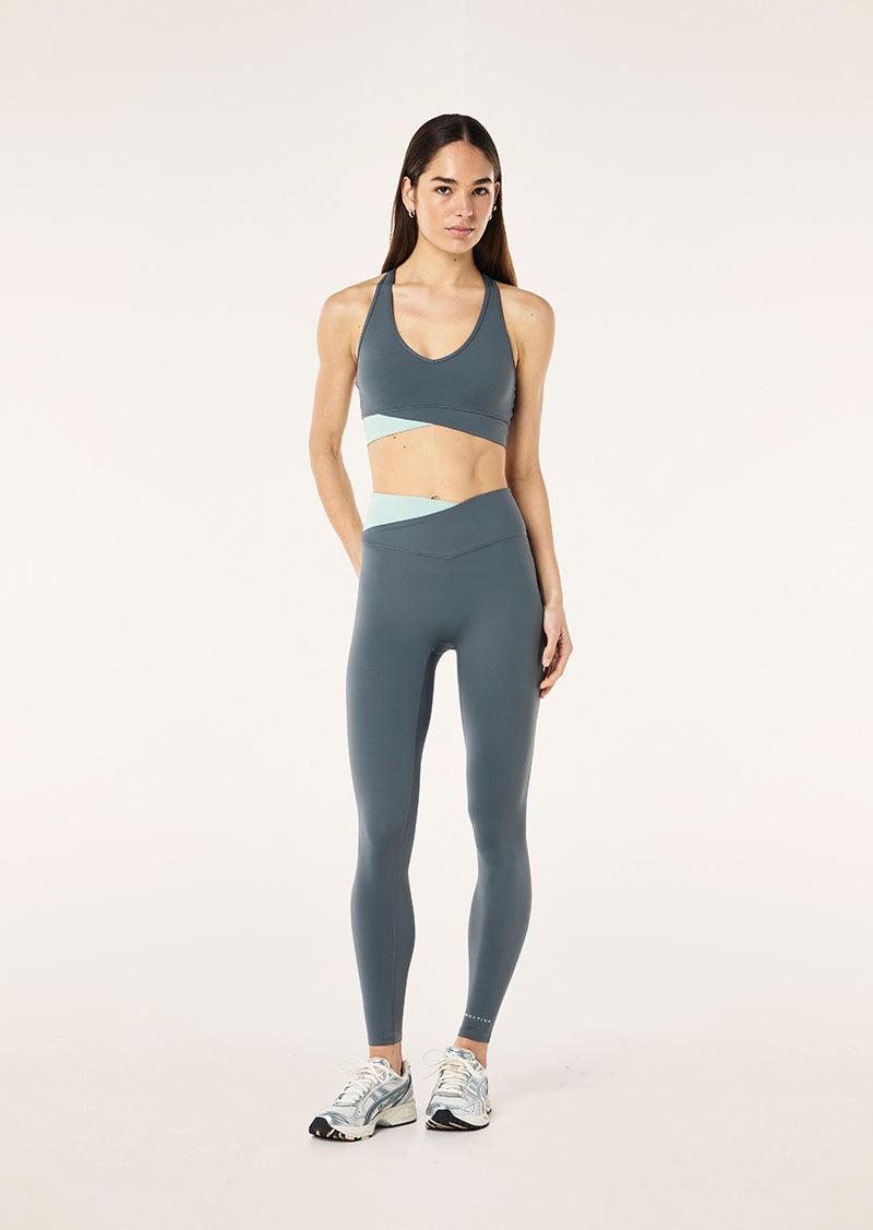 WANDER FULL LENGTH LEGGING IN THUNDER & DUSTY MINT by P.E NATION