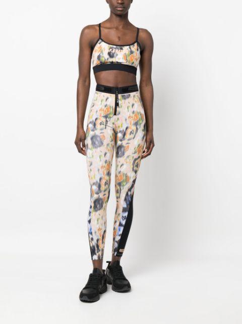 graphic-print scoop-neck sports bra by P.E NATION