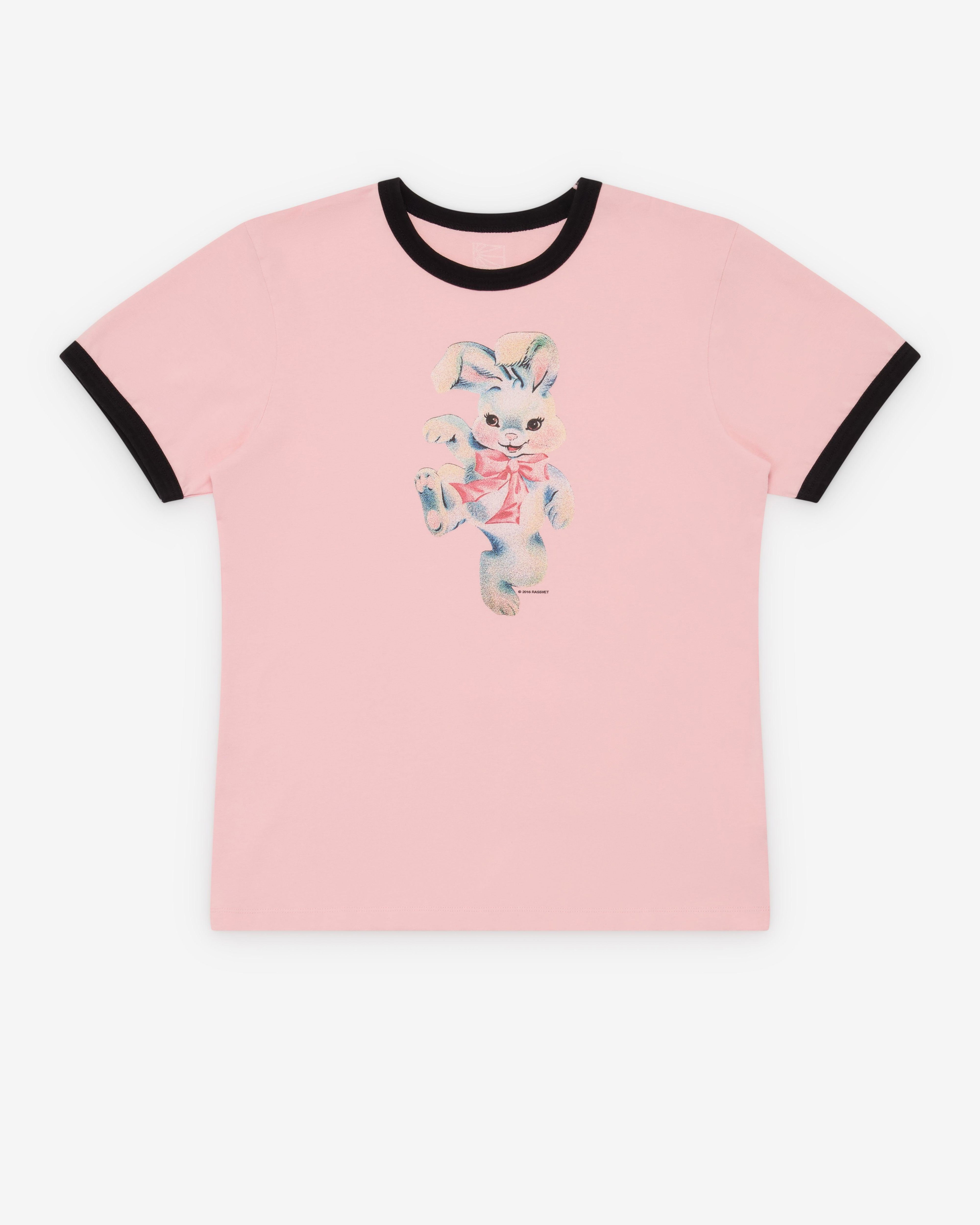 Rassvet - Men's Bunny Ringer T-Shirt - (Pink) by PACCBET