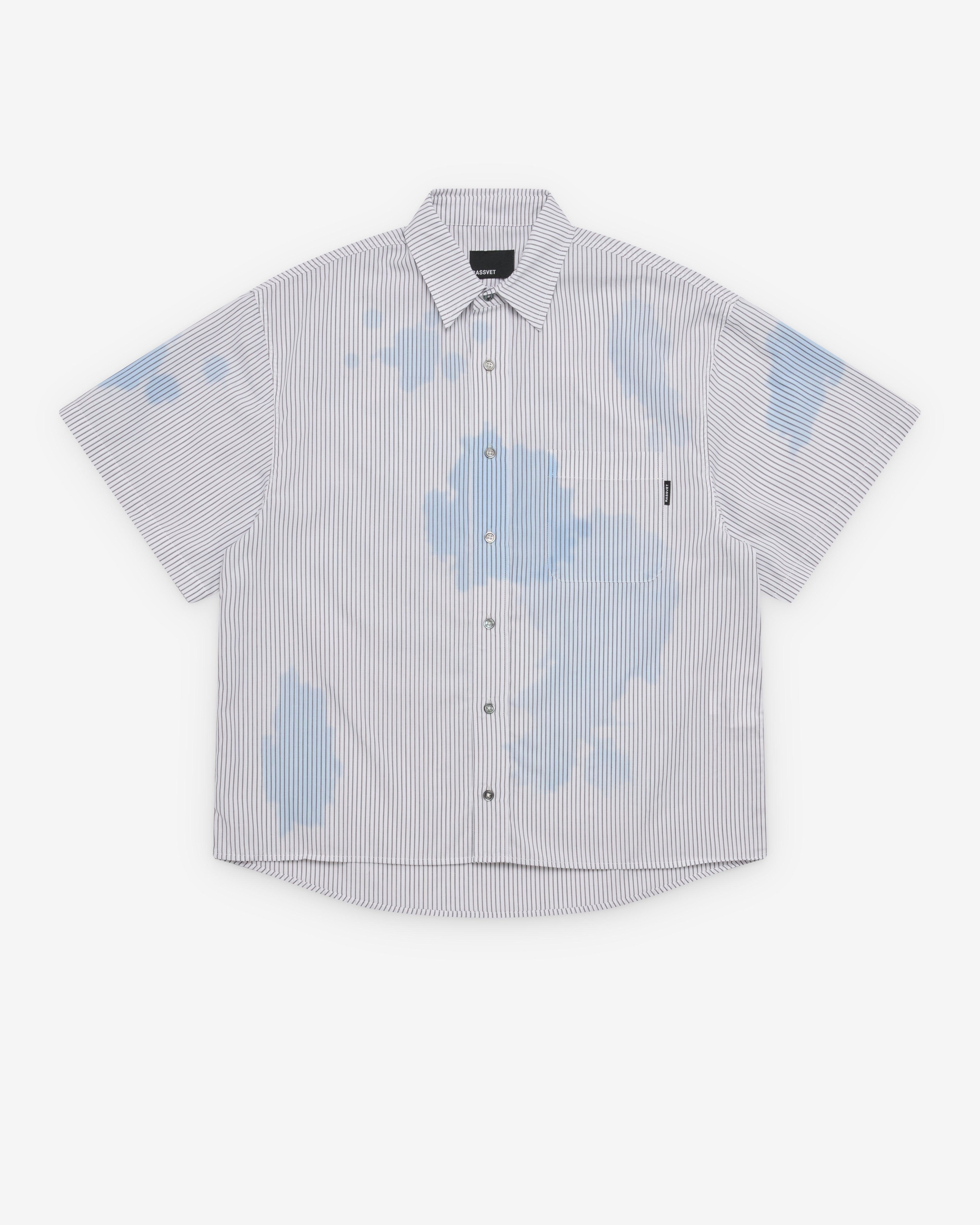 Rassvet - Men's Sun Faded S/S Shirt - (Grey Stripe) by PACCBET