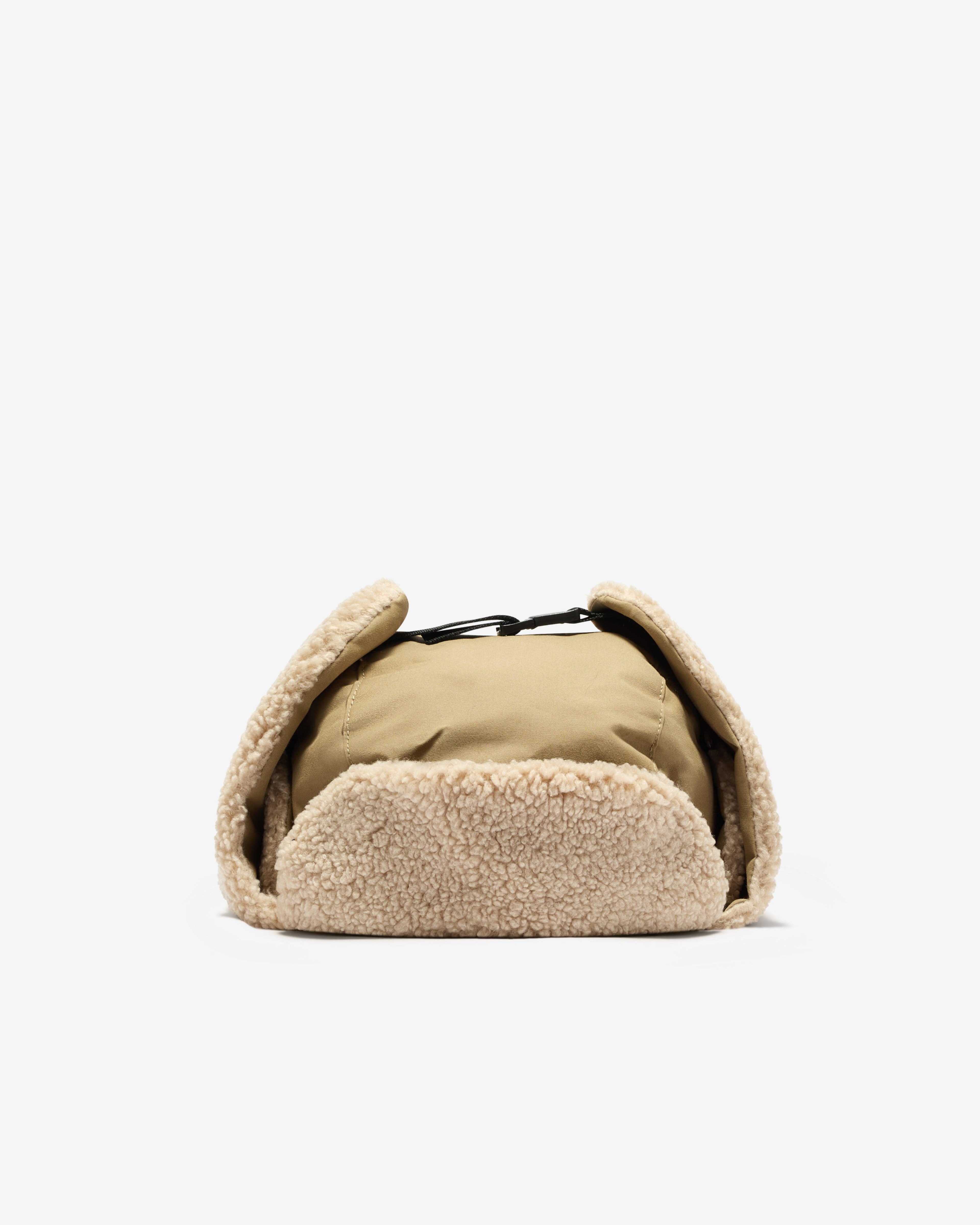 Rassvet - Waxed Cotton Trapper Hat - (Beige) by PACCBET