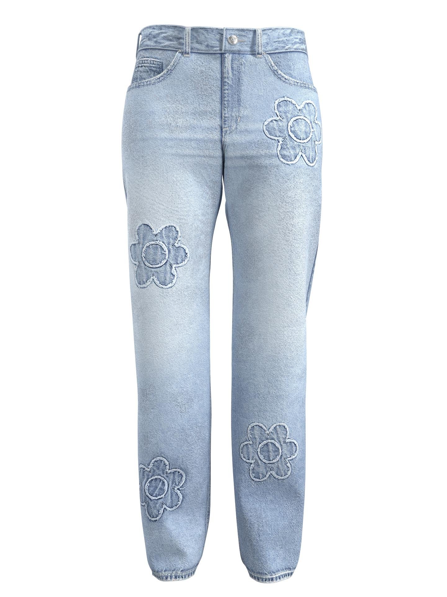 Pacsun Floral Patch Jeans by PACSUN