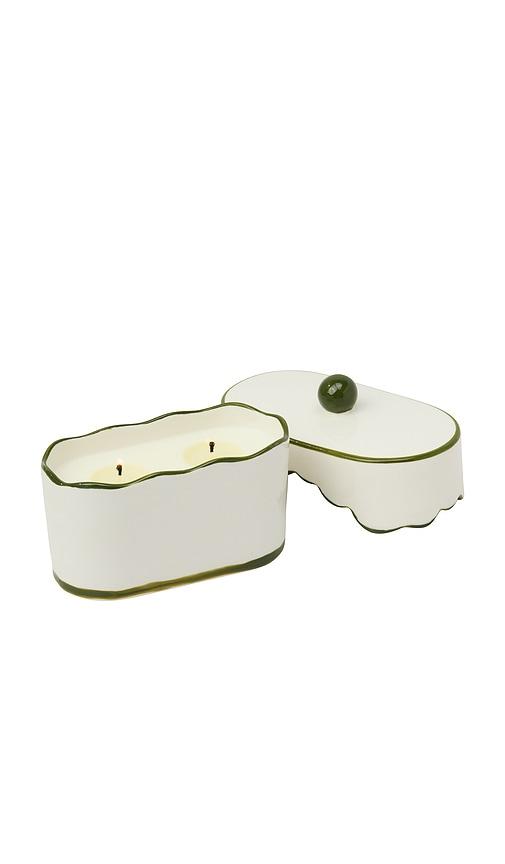 Paddywax Cherie Porcelain Candle in Green by PADDYWAX