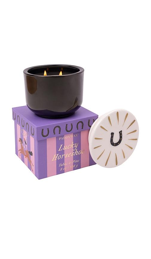 Paddywax Lucky Horseshoe Candle in Purple by PADDYWAX