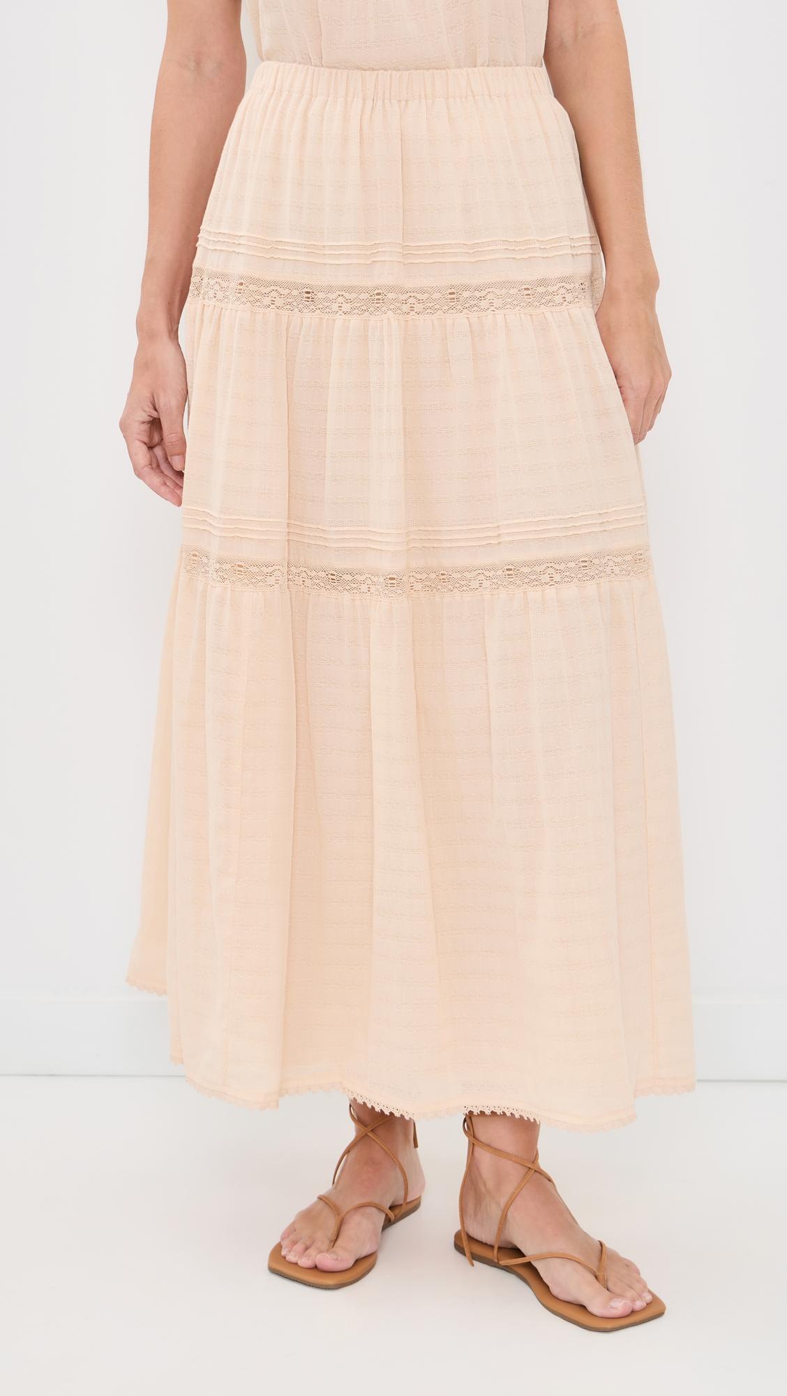 Andres Skirt Light Peach by PAIGE