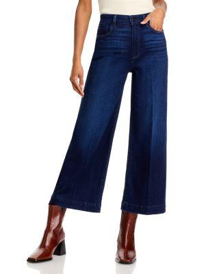 Anessa High Rise Wide Leg Ankle Jeans in Starboard by PAIGE