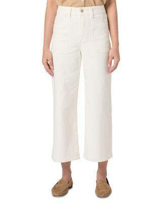 Anessa Petite High Rise Wide Leg Jeans in Tonal Ecru by PAIGE