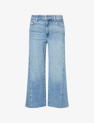 Anessa Twist Raw-Hem Stretch-Denim Jeans by PAIGE