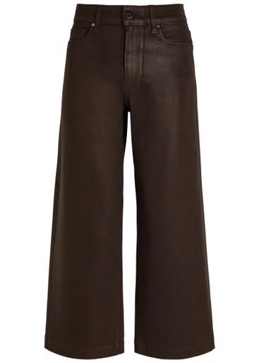 Anessa coated wide-leg  jeans by PAIGE