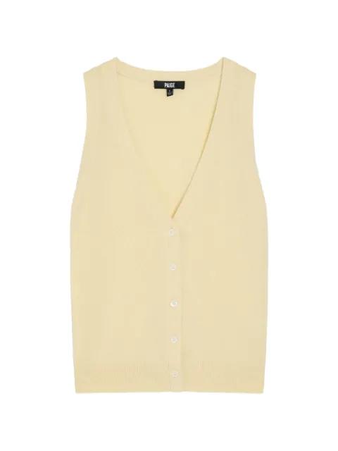 Anika v-neck button-up vest by PAIGE