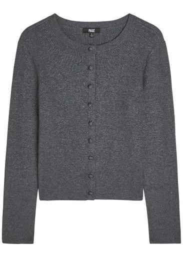 Anzu metallic knit cardigan by PAIGE