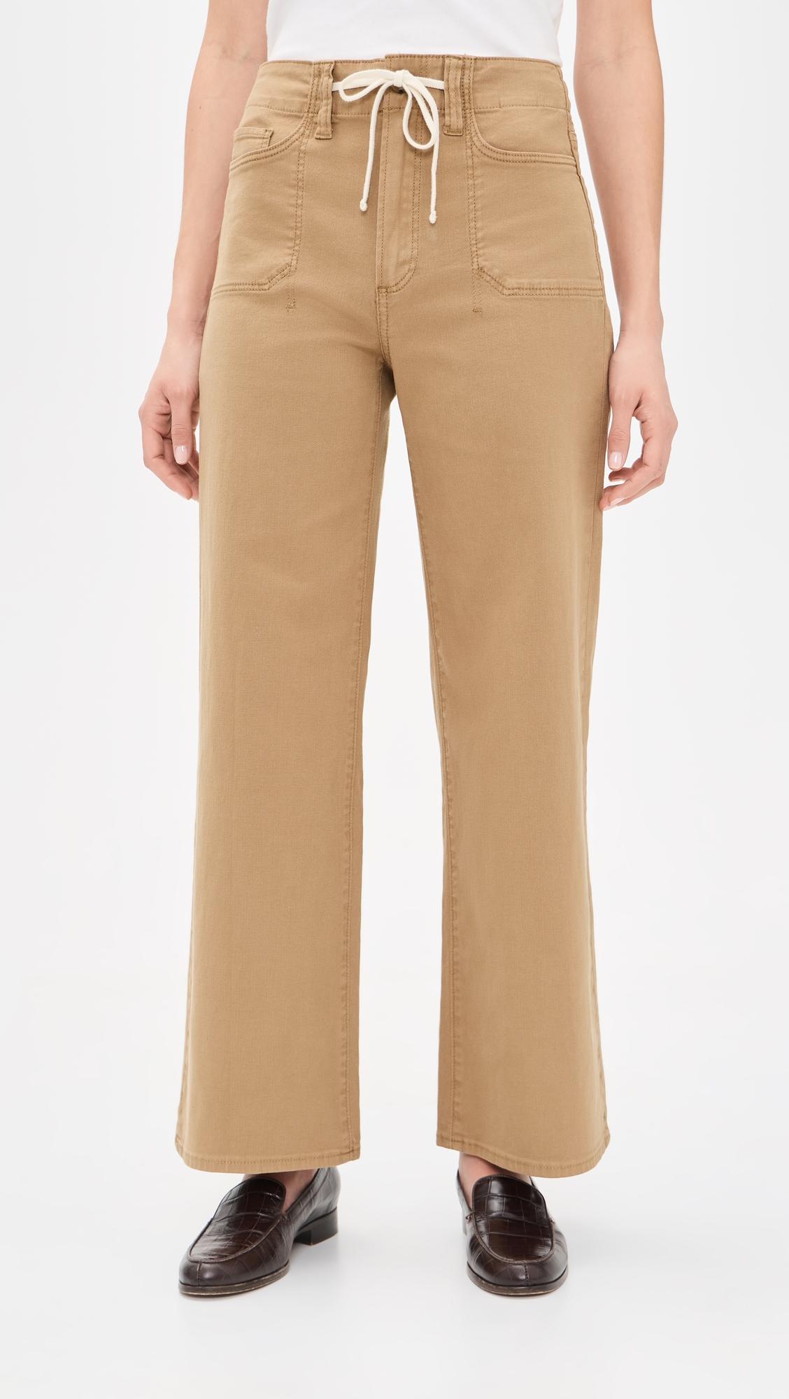 Ari Waistband Tie and Stitch Thru Utility Pockets Pants by PAIGE