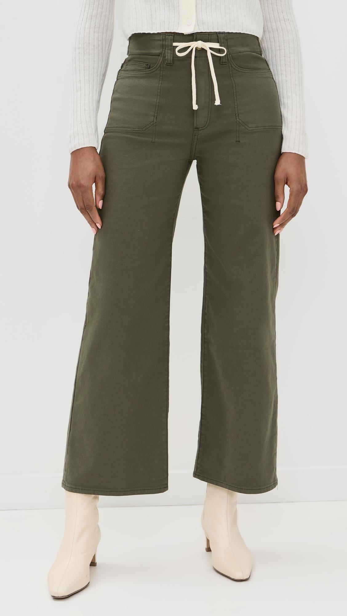 Ari Waistband Tie and Stitch Thru Utility Pockets Pants by PAIGE