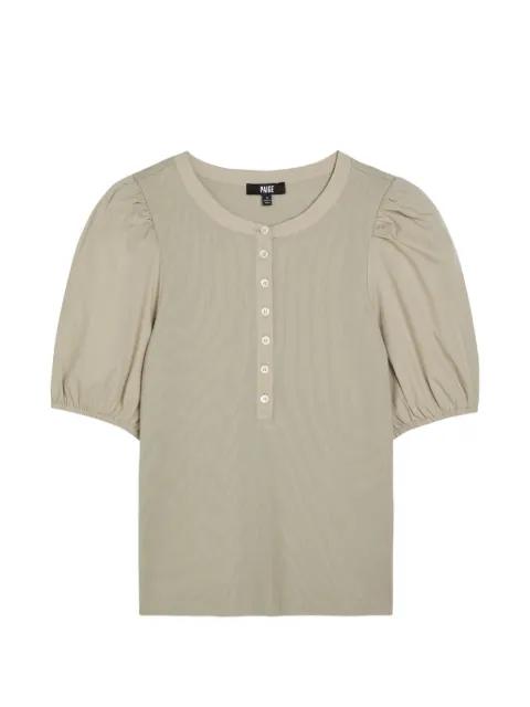 Brandy puff-sleeve buttoned top by PAIGE