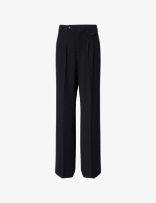 Brigida Wide-Leg Crepe Trousers by PAIGE