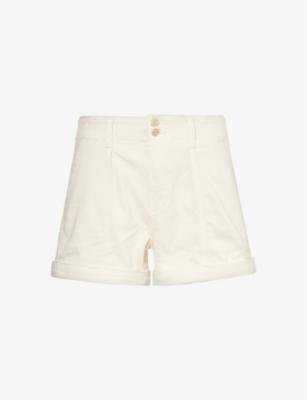 Brooklyn turn-up cuff mid-rise cotton-blend denim shorts by PAIGE