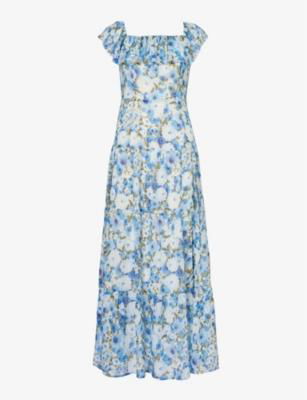 Carmelia floral-print silk maxi dress by PAIGE
