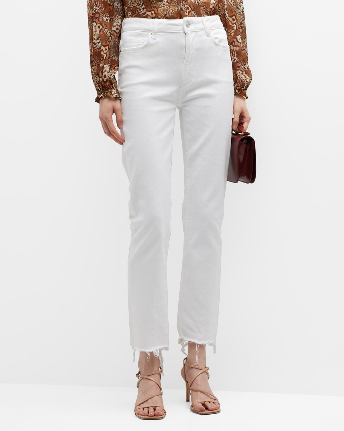 Cindy Slim Straight Cropped Jeans by PAIGE