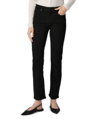Cindy Straight Jeans in Black Shadow by PAIGE