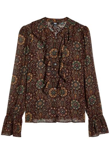 Claud patterned silk blouse by PAIGE