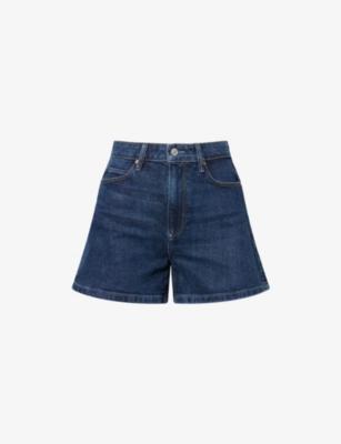 Dani High-Rise A-Line Denim Shorts by PAIGE