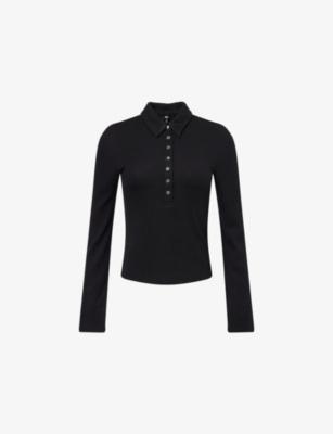 Eden Polo-Collar Ribbed Knitted Top by PAIGE