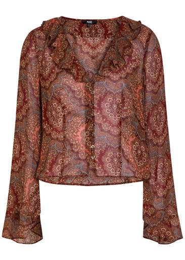 Eve printed silk-chiffon blouse by PAIGE