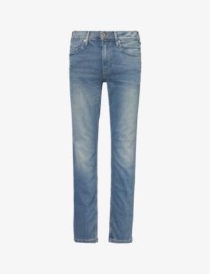 Federal Slim straight-leg mid-rise stretch-denim blend jeans by PAIGE