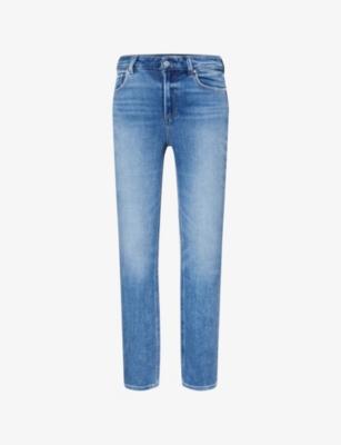 Gemma Slim Cigarette-Leg High-Rise Stretch-Denim Jeans by PAIGE