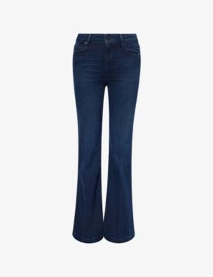 "Genevieve 32"" Flared-Leg Mid-Rise Stretch-Denim Jeans" by PAIGE