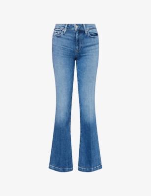 "Genevieve 32"" Flared-Leg Mid-Rise Stretch-Denim  Jeans" by PAIGE