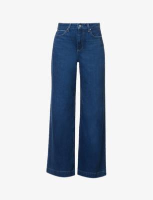 "Harper 30"" Wide-Leg Denim Jeans" by PAIGE