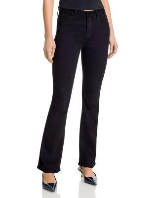 Laurel Canyon High Rise Petite Boot Jeans in Black Shadow by PAIGE