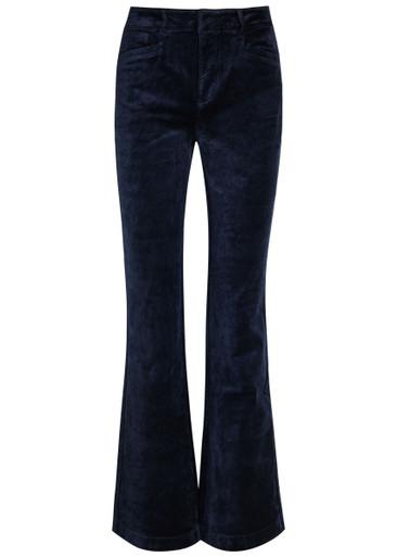 Laurel slim flared-leg velvet trousers by PAIGE
