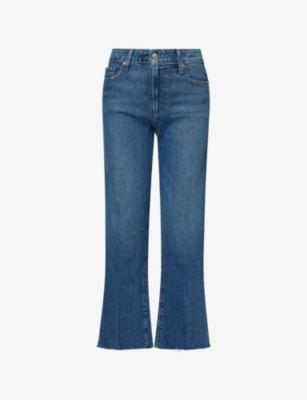 Leenah Ankle Raw-Hem Denim Jeans by PAIGE