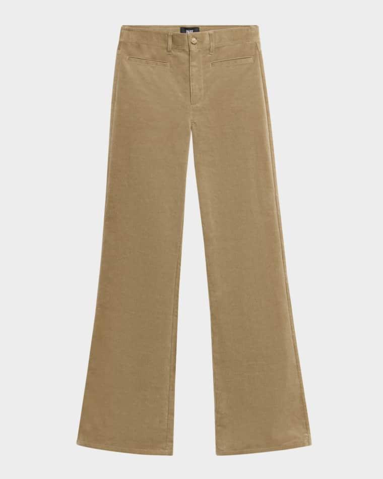 Leenah Wide-Leg Corduroy Jeans with Welt Pockets by PAIGE