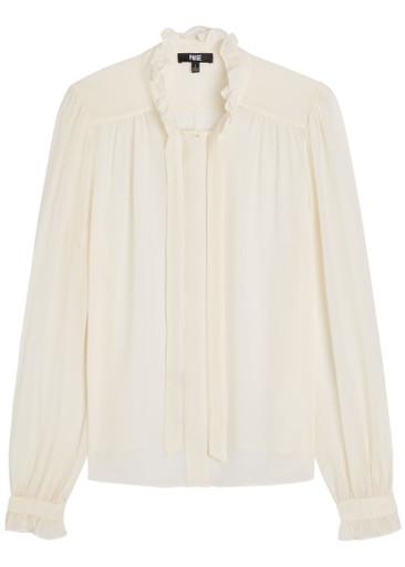 Leya ruffled silk-georgette blouse by PAIGE